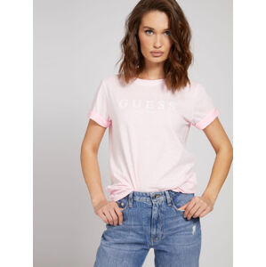 Guess dámské světle růžové tričko - L (F6W6)